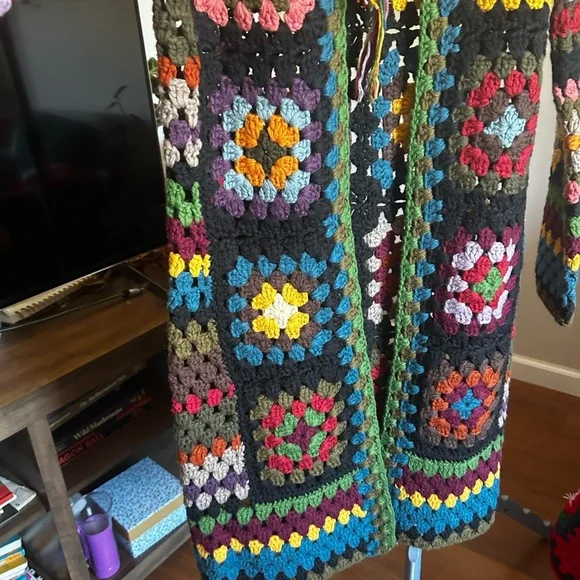 NWT Lucky Brand Crocheted Long Sweater - Picture 7 of 8